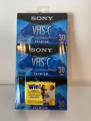 SONY VHS-C 3-pack BLANK TAPES. 30 MIN LENGTH.....NEW
