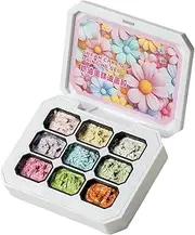 Solid Nail Gel Polish, 9 Color Gel Manicure Palette, 2.64x3.43 Inches Buildable & Long Lasting, Fast Drying Formula for Women, Girls, Home, Holiday, Bridal and Nails Extension