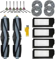 Replacement Accessory Kit for ECOVACS DEEBOT X1 Omni & X1e Omni & X1 Turbo & X1+ Robot Vacuum Cleaners 16 Packs 2 Main Brushes & 4 Filters & 6 Side Brushes & 4 Mop Cloths