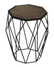 Progressive Furniture Chairside Table Natural/Iron