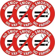 No Smoking No Vaping Sign Sticker, 15 Pcs No Smoke Labels for House,Home & Business.
