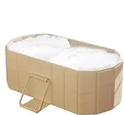 Tuxuseo Foldable Tub, Portable Tub, Insulated Hot or Ice Bucket, Bathtub Large, Family Bathroom Accessories, Foldable Soaking Bathtub for Athletes