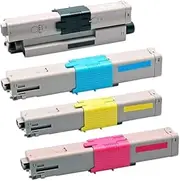 TopBanana's - C301 MC342, 44973548, 44973547, 44973545, 44973546 (Pack of 4 - Black, Cyan, Yellow, Magenta) Replacement Toner Cartridge for Oki Printers C301, C301DN, MC342DNW, MC342W