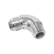 Aeroflow 90 Degree NPT To AN Full Flow Adapter 1/2" To -8 AN Silver