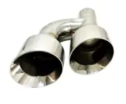 Exhaust Tip 2.25 Inlet 4.00 Outlet 12.00 WD-SE40012-225-HP-SS Dual Double Wall