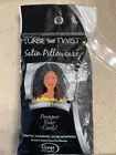 Turbie Twist Satin Pillowcase Standard Queen new Blac