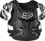Fox Racing Men's Raptor Vest CE Chest Guard (Black/White) 24814-018