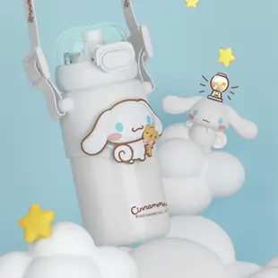 【SANRIO 三麗鷗】可愛兒童316不鏽鋼保溫杯直飲杯吸管杯460ml(大耳狗 美樂蒂 布丁狗 酷洛米)(保溫瓶)