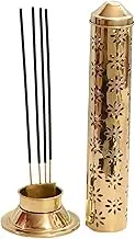 Royal Kurta Incense Holder, Brass Gold, Agarbatti Stand with Ash Collector, Safe for Children, Holds 5 Sticks