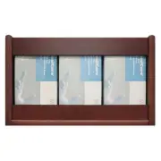 Wooden Mallet 3 Pocket Glove and Tissue Box Holder in Mahogany