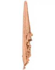 [MAINE & CRAWFORD] Neo Giant Tassels Cotton Throw Blanket in Peach