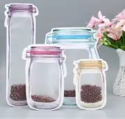 20 Assorted Reusable Mason Jar Storage Bags Sealable Candy Gift Seed Food Pouch