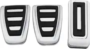 EXEGPLPVK Stainless Steel Car Pedals Accelerator Gas Foot Brake Pedal Pad Cover Fit for Volkswagen Fit for VW Fit for Multivan T5 T6 Fit for Caravelle T6 Accessories(3Pcs MT)