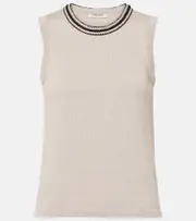 ['S Max Mara] 'S Max Mara Udine cotton top UK 14 beige