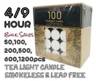 Unscented Tealight Tealights 9 Hour 100pcs Candle Bulk Tea Lights Candles Light