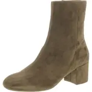 Aquatalia Womens Leonora Tan Suede Ankle Boots Shoes 7.5 Medium (B,M) BHFO 8527