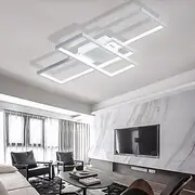 90cm LED Ceiling Lights 3-Light Linear Flush Mount Ambient Light Dimmable Painted Finishes Metal Aluminum Geometric Pattern Modern Simple ONLY DIMMABLE WITH RE
