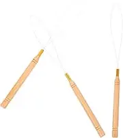 LOLIPPYY 3Pcs Bead Threading Tools Portable Beading Needles for DIY Projects String Beads Chain Tool Handle Bead Device for Embroidery Art and Craft