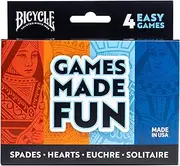 Bicycle 4-Game Pack (Hearts Spades Euchre and Solitaire)
