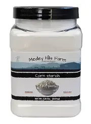 Corn Starch by 1.25 Lbs. in Reusable Container - 100% Pure Corn Starch Powder -