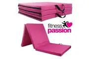 FOLDING EXERCISE FLOOR MAT DANCE YOGA GYMNASTICS TRAINING JUDO PILATES - PINK