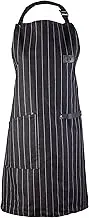 MasterChef Chef Apron for Men & Women, Cotton Apron for Cooking with Pocket, PU Leather Detailing & Official Show Logo, Premium Quality Kitchen Garment, Black, Adjustable Strap, One Size Fits All