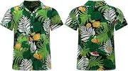 [iEFiEL] Little Boys Summer Beach Casual Aloha Luau Shirts Turn-Down Collar Tropical Tops Playwear 3-14 Years
