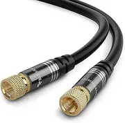 BlueRigger RG6 Digital Coaxial Audio Video Cable (6M, Male F Type Connector, Triple Shielded) – Coax Cable for HDTV, CATV, DVB-T2/C/S, Cable Modem, Radio, Satellite Receivers
