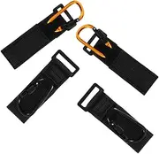 PERSELOSO 4Pcs Stroller Hooks for Shopping Cart Pram Hanger Clips Secure Bag Attachments with Strap Lightweight and Portable Design for Convenient Use Nursery and Outdoors