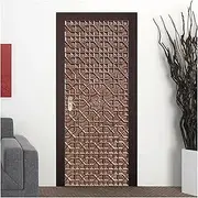 Door Stickers Simulation Bronze Door DIY Door Stickers Home Decoration Wall Stickers Porch Kitchen Art Mural Wallpaper (Size : 77x200cm)