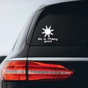 Life Is F*cking Good Sun Sticker Decal Notebook Car Laptop 5" (White)