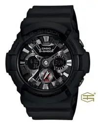 在飛比找Yahoo!奇摩拍賣優惠-【天龜 】CASIO G SHOCK 潮流黑武士 抗磁雙顯運