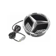 Mercedes Benz Front Grille Chrome 3 Star 18.5 Cm Led Badge - Fits A B E Ml Cls R Glk