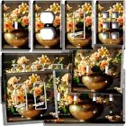 STILL LIFE WILD FLOWERS RUSTIC METAL VASE LIGHT SWITCH OUTLET WALL PLATES DECOR