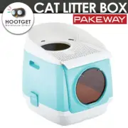 TOMCAT Cat Litter Box Fully Enclosed Kitty Tray Toilet Odor Control Basin Large