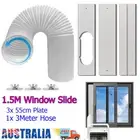 Portable Air Conditioner Window Kit for Vertical Sliding Door Plate 1.5M + Hose
