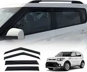 OAD4X4 Weathershields Compatible with KIA Soul 2009-2014, Weather Shields Window Visors Wind Deflectors Sun Rain Guard 4PCS Set
