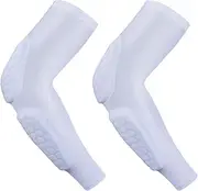 Hand Arm Elbow Sleeve - Hex Padded Arm Sleeve - Compression Arm Sleeve with Elbow Pad for Football, Volleyball, Baseball Protection (2 Sleeves)