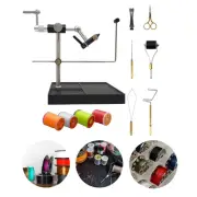 Rotary Fly Tying Vise with Pedestal Base Adjustable Fishing Fly Tieing Tools