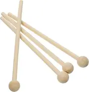 Totority Music Mallets Set 4pcs Wooden Drum Sticks for Marimba Xylophone Auxiliary Percussion