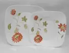 ❤️ CORELLE Square MATILDA Choice: DINNER or LUNCH PLATE Orange BOHEMIAN FLORAL