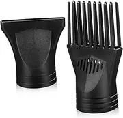 2 Pack Universal Hair Dryer Nozzle Set Diffuser Comb Attachment for Hair Dryer Safe High-temperature Plastic Nozzles for Styling