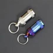 Titanium Alloy Waterproof Emergency Capsule Box Pill Case Keychain Pendant EDC