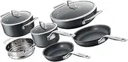 [Cuisine::pro] Diamond 9 Hard Anodised 6 Piece Cookware Set