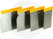 4pcs Scraper Set Steel Blades Putty Drywall Flexible Tapping Cleaning Knife