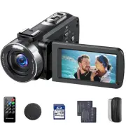 4K Video Camera Camcorder 42MP YouTube Vlogging Camera 18X Digital Zoom Webca...