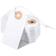 100 Pack Blank Tags with Elastic String Marking Tags Attached Reinforced3431