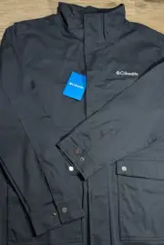 Mens Columbia Ranch Jacket, Blk Sz Large, New