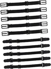 IWOWHERO 10 Pcs Adjustable Elastic Mask Extenders Flexible Ear Straps for Comfort Non Slip Design for Masks Hats and Bras to Adjustable Black