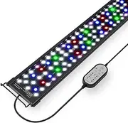 Aquarium Light,14W 24/7 Natural Mode,9 Light Modes(Water Grass Mode & 7 Colors & Cycle),Adjustable Timer and 7 Color Brightness - with Expandable Mounting Bracket for 12~18IN Fish Tank